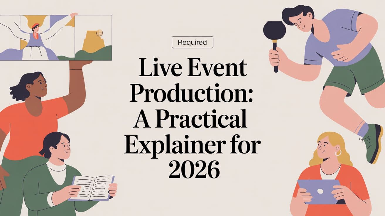 Live Event Production: A Practical Explainer for 2026