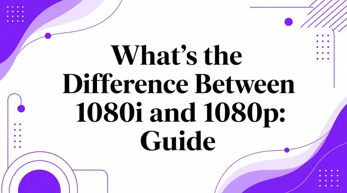 1080i vs 1080p video resolution comparison for live streaming