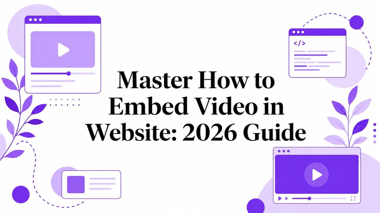 Embedding video into a website page