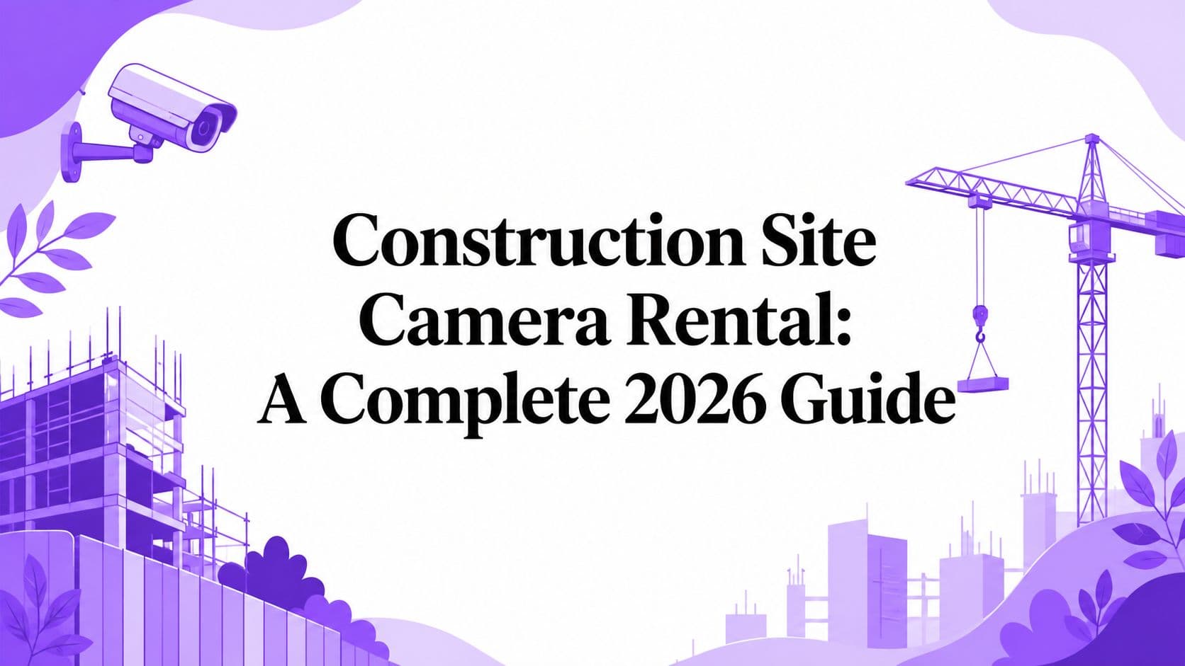 Construction Site Camera Rental: A Complete 2026 Guide