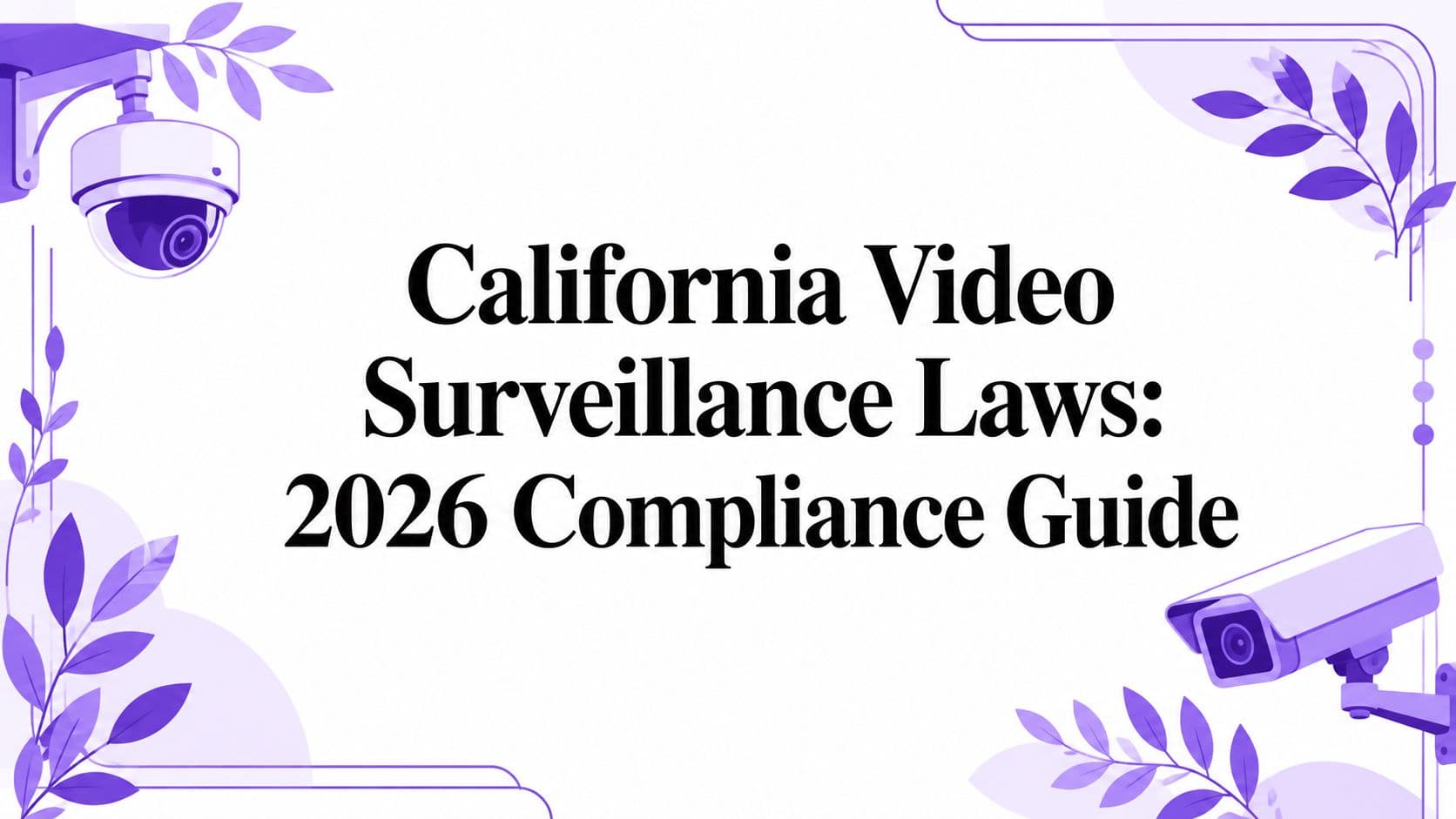 California Video Surveillance Laws: 2026 Compliance Guide
